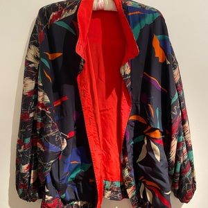 Vintage Escada abstract fruit jacket. No size tagged but fits like a L/XL.